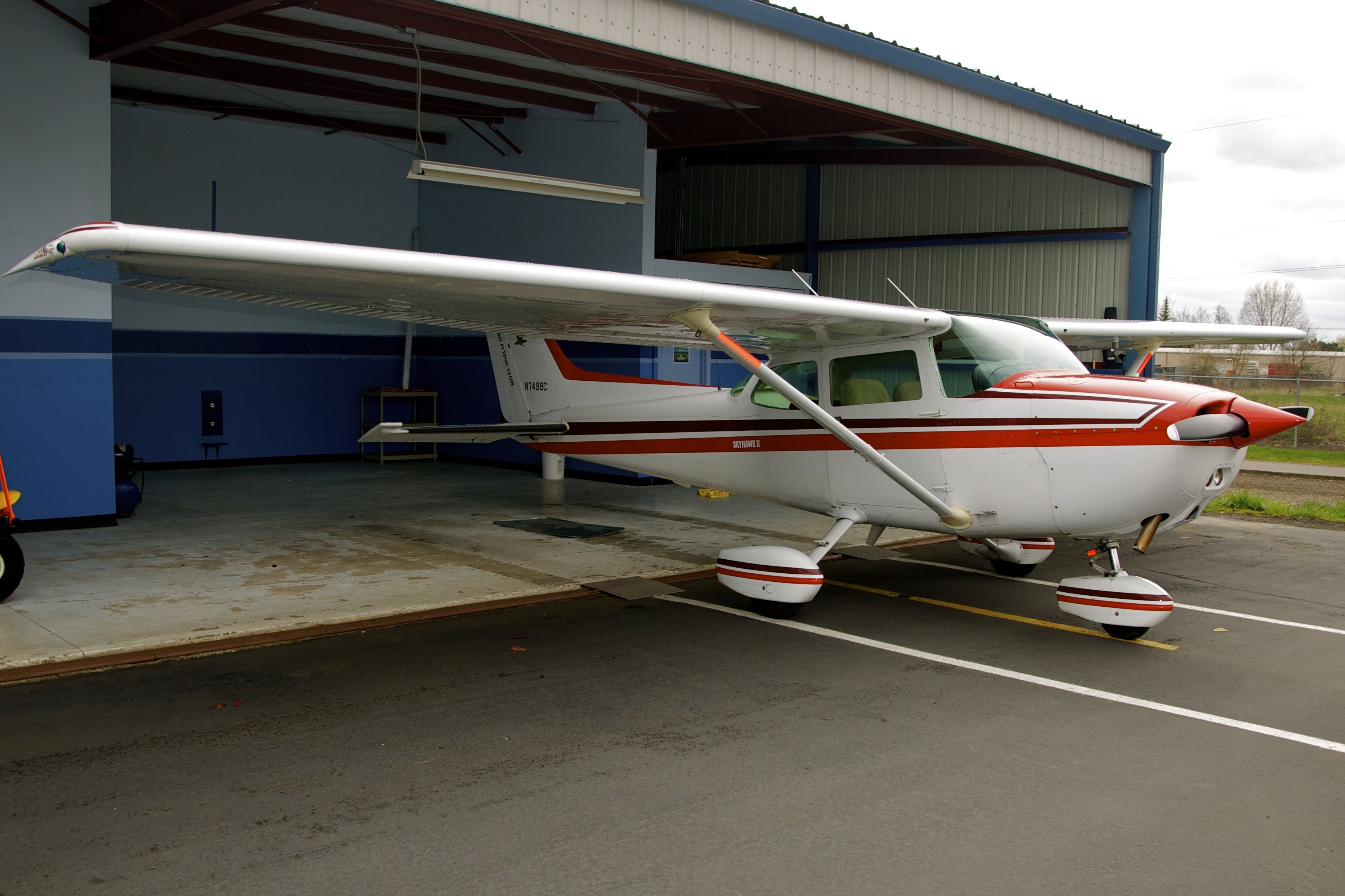 The Club's 172 "99C" awaits fuel on 2011 April 3.